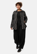 'Karena' Blusenjacke - Baumwoll-Stretch, Streifenlook