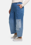 'Sky' Jeans – premium denim, patch & stretch