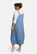 'Mara' Pinafore Dress V-neck, midi length & everyday-chic